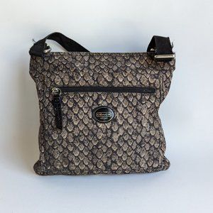 Coach Snake Print Nylon Crossbody